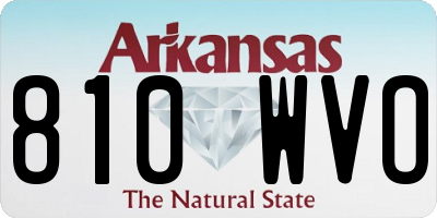 AR license plate 810WVO