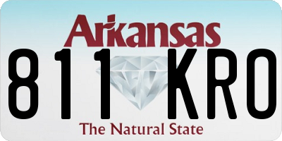 AR license plate 811KRO
