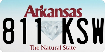 AR license plate 811KSW