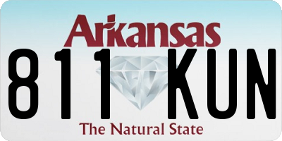 AR license plate 811KUN