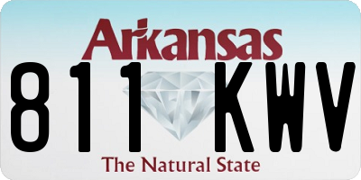AR license plate 811KWV