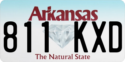 AR license plate 811KXD