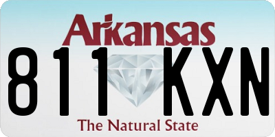 AR license plate 811KXN