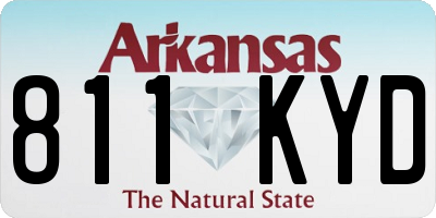 AR license plate 811KYD