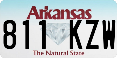AR license plate 811KZW