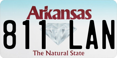 AR license plate 811LAN