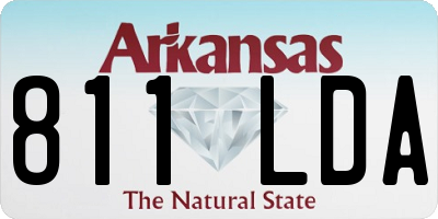 AR license plate 811LDA
