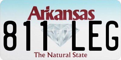 AR license plate 811LEG