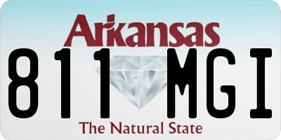 AR license plate 811MGI