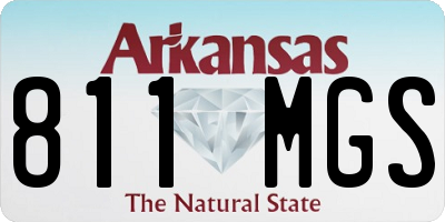 AR license plate 811MGS