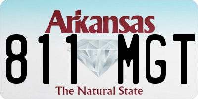 AR license plate 811MGT