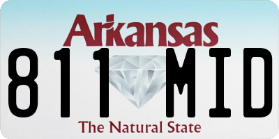 AR license plate 811MID