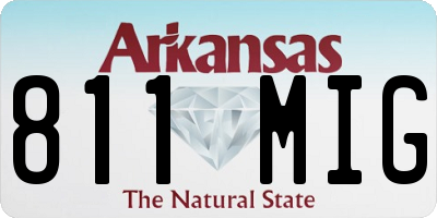 AR license plate 811MIG