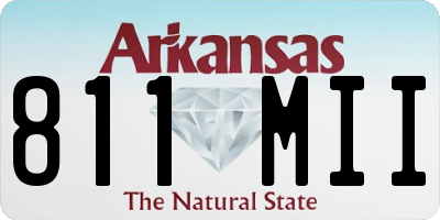 AR license plate 811MII