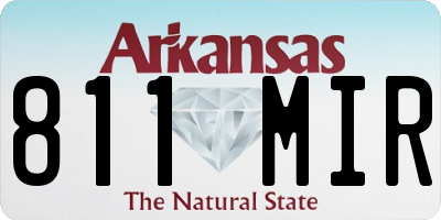 AR license plate 811MIR