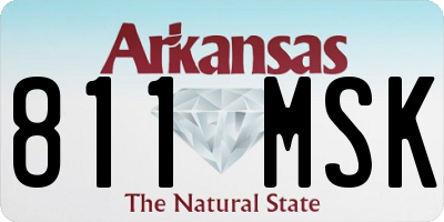 AR license plate 811MSK