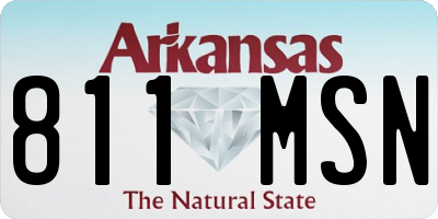 AR license plate 811MSN