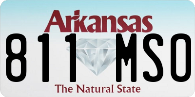 AR license plate 811MSO