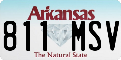 AR license plate 811MSV