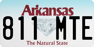 AR license plate 811MTE