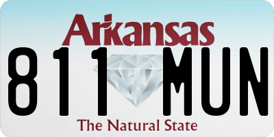AR license plate 811MUN