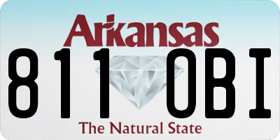 AR license plate 811OBI