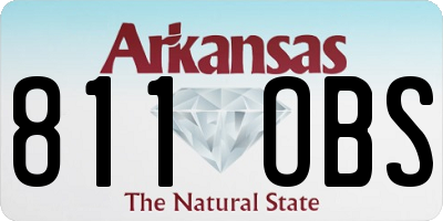 AR license plate 811OBS