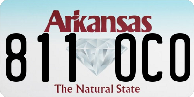 AR license plate 811OCO