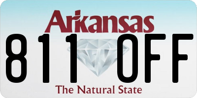 AR license plate 811OFF
