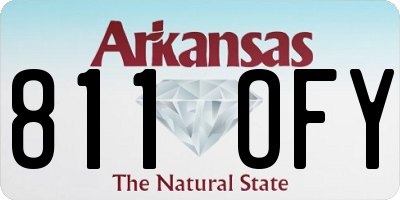 AR license plate 811OFY
