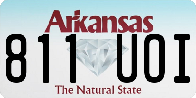 AR license plate 811UOI