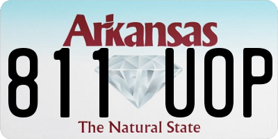 AR license plate 811UOP