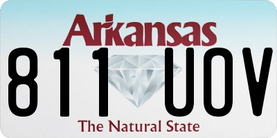 AR license plate 811UOV