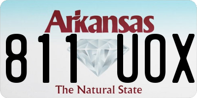 AR license plate 811UOX