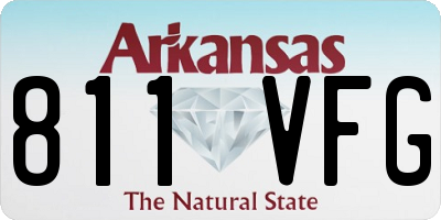 AR license plate 811VFG