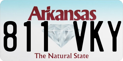 AR license plate 811VKY