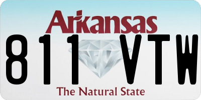 AR license plate 811VTW