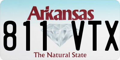 AR license plate 811VTX