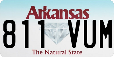 AR license plate 811VUM