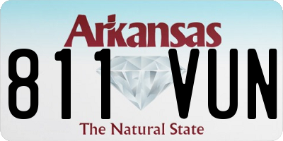 AR license plate 811VUN