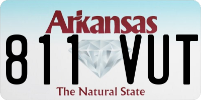 AR license plate 811VUT