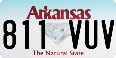 AR license plate 811VUV