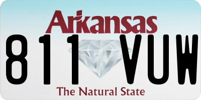 AR license plate 811VUW