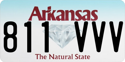 AR license plate 811VVV