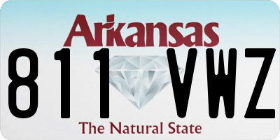 AR license plate 811VWZ