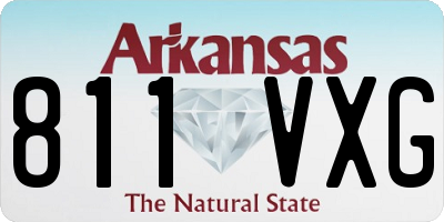 AR license plate 811VXG