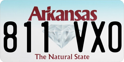 AR license plate 811VXO