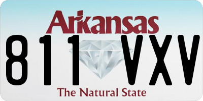 AR license plate 811VXV