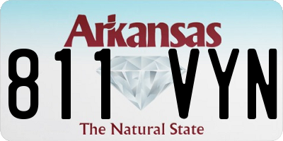 AR license plate 811VYN