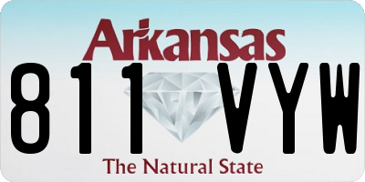 AR license plate 811VYW
